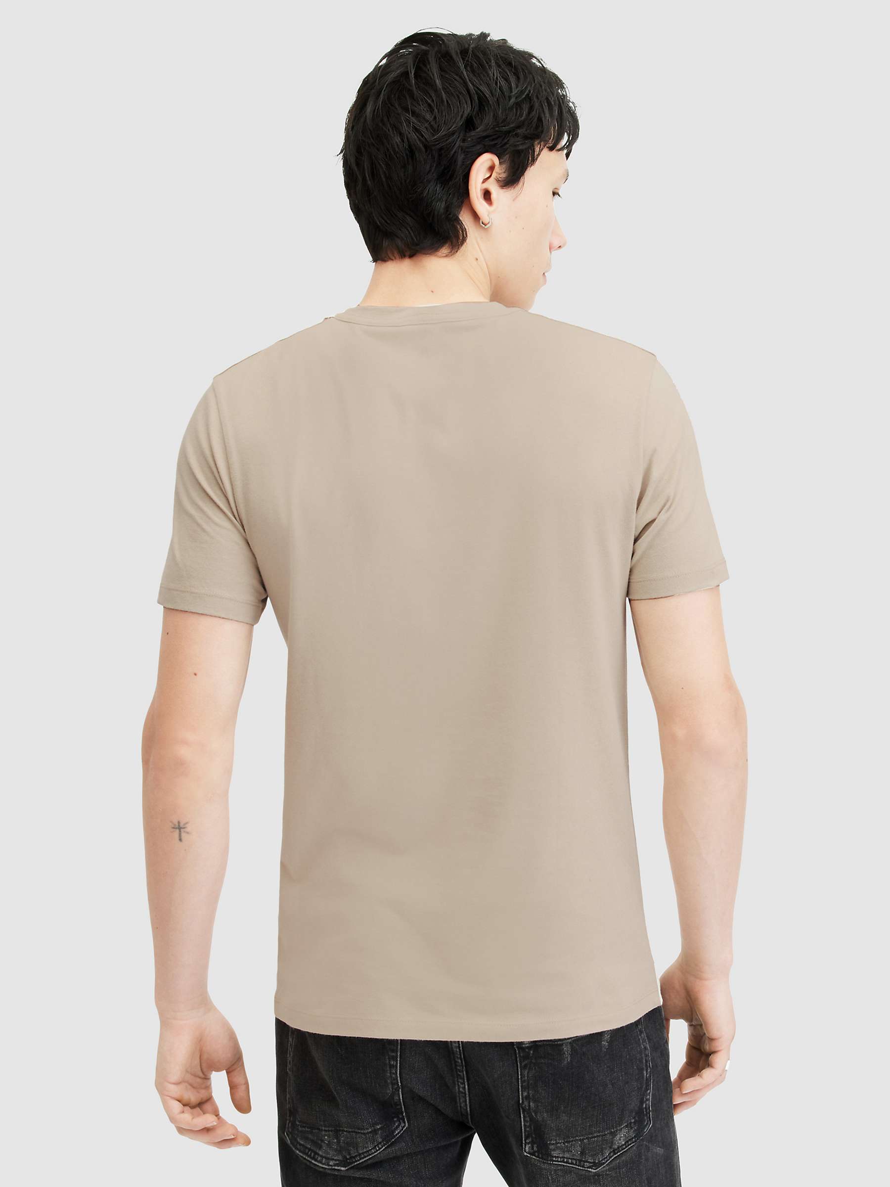Buy AllSaints Brace Plain Short Sleeve T-Shirt, Tinted Grey Online at johnlewis.com