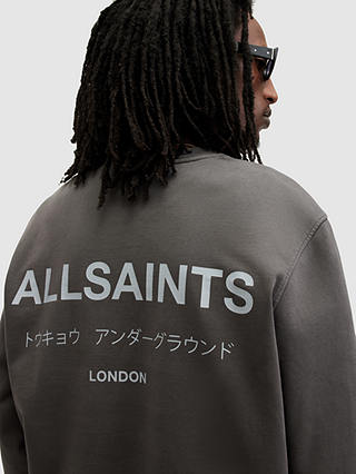 AllSaints Organic Cotton Underground Sweatshirt, Shaded Grey