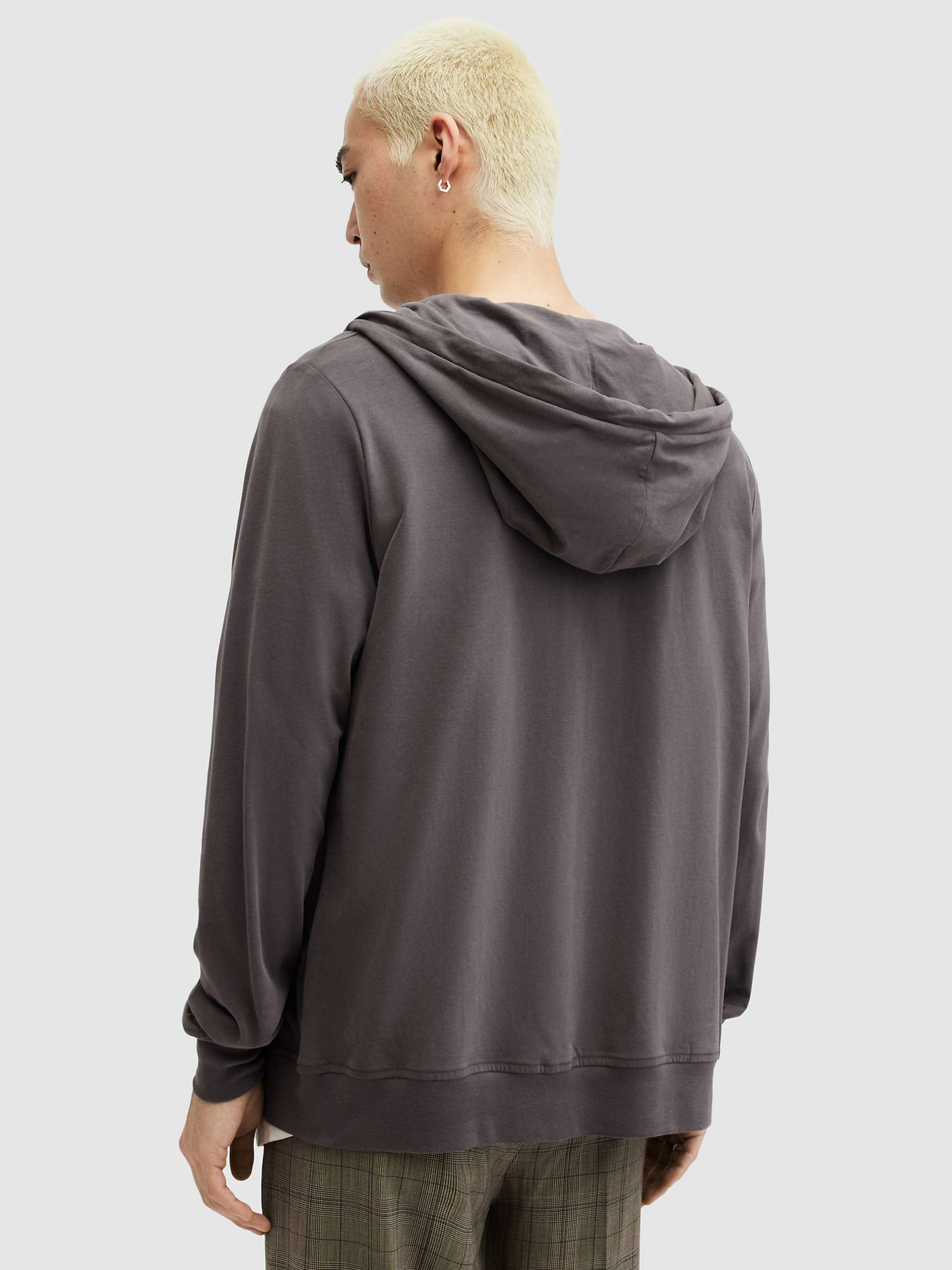 Buy AllSaints Brace Zip Up Hoodie, Grey Online at johnlewis.com