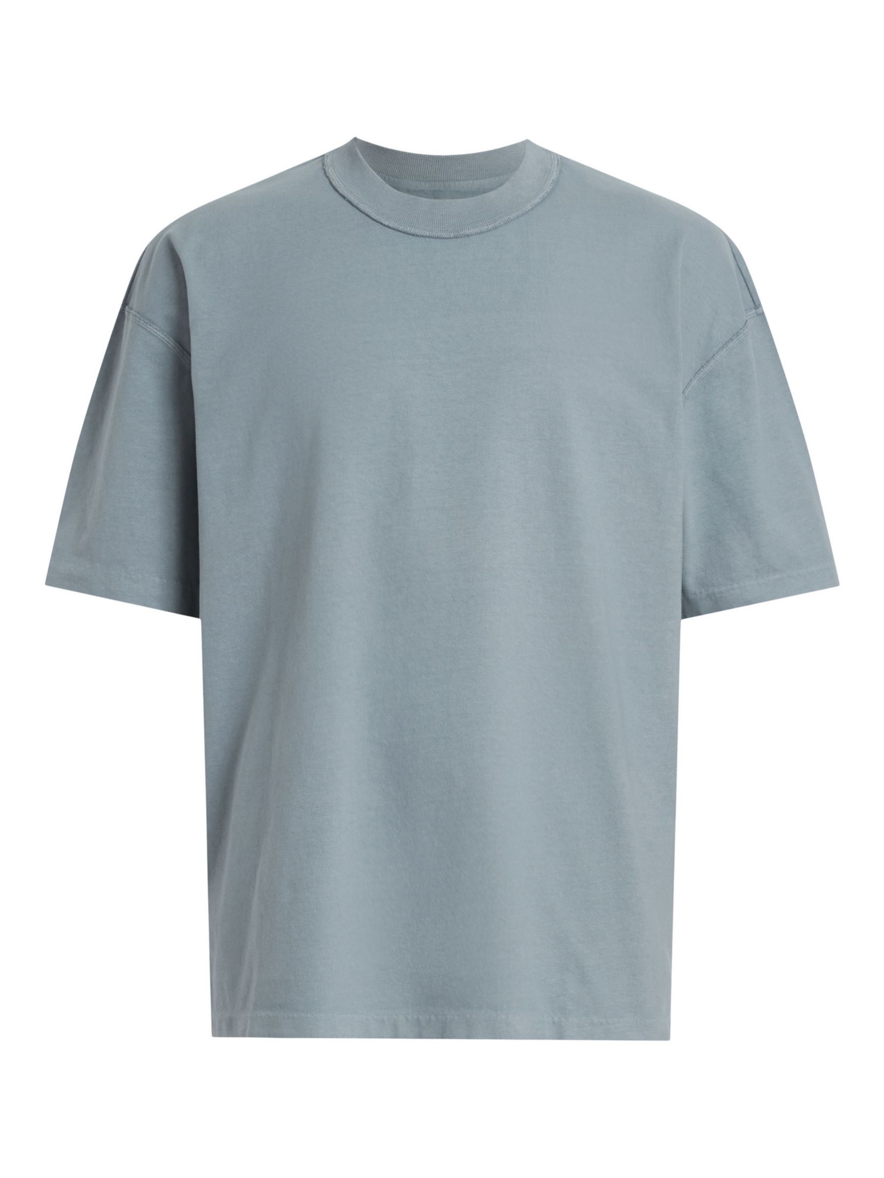AllSaints Isac Short Sleeve Crew T-Shirt, Dusty Blue, XS