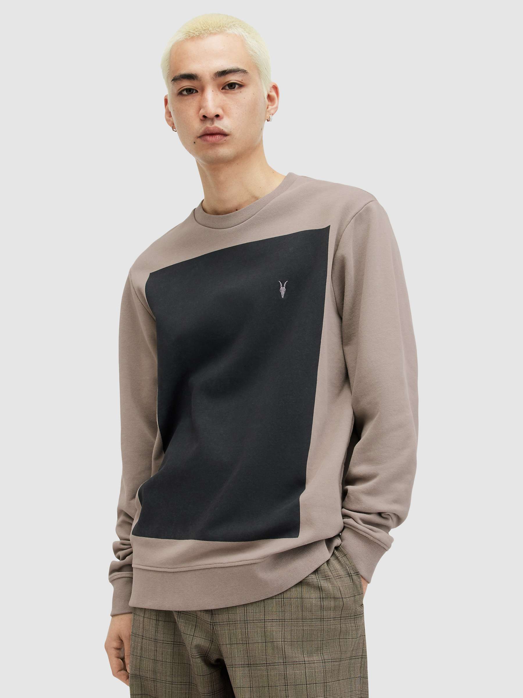 Buy AllSaints Lobke Organic Cotton Top, Chestnut Taupe Online at johnlewis.com