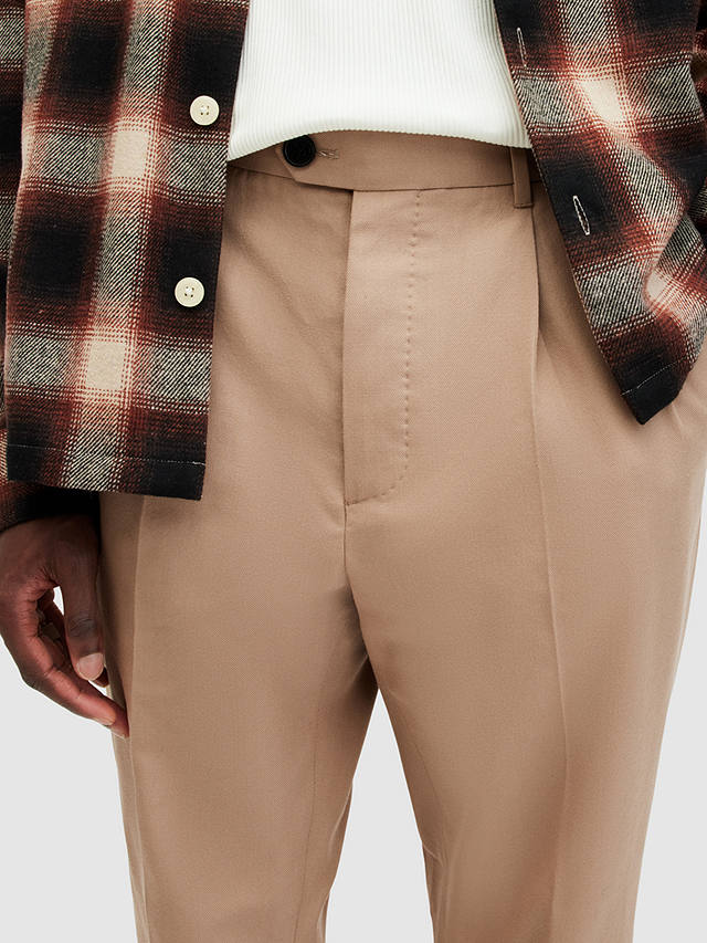 AllSaints Tallis Wool Blend Trousers, Toffee Taupe