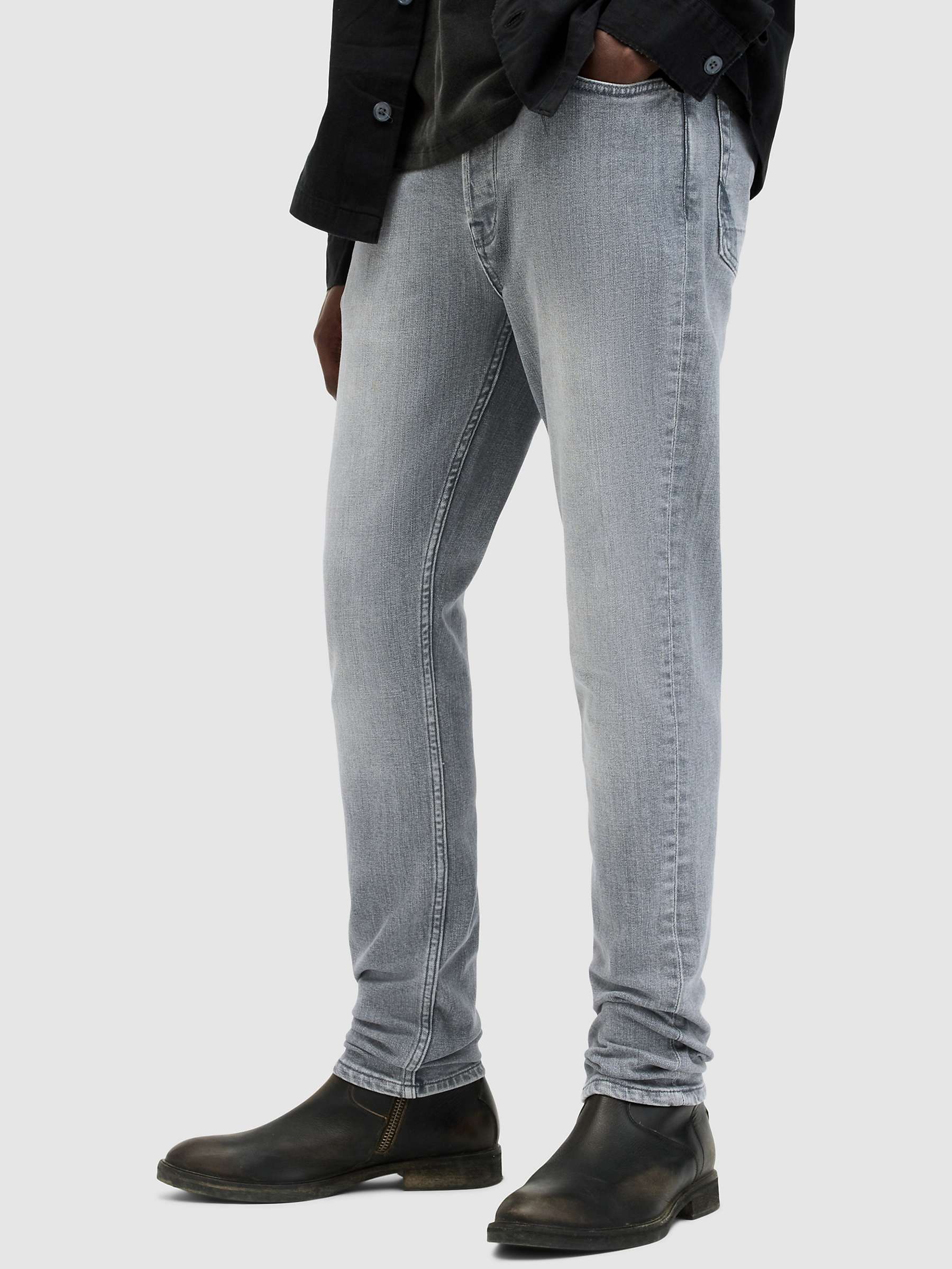 Buy AllSaints Cigarette Slim Fit Jeans, Grey Online at johnlewis.com