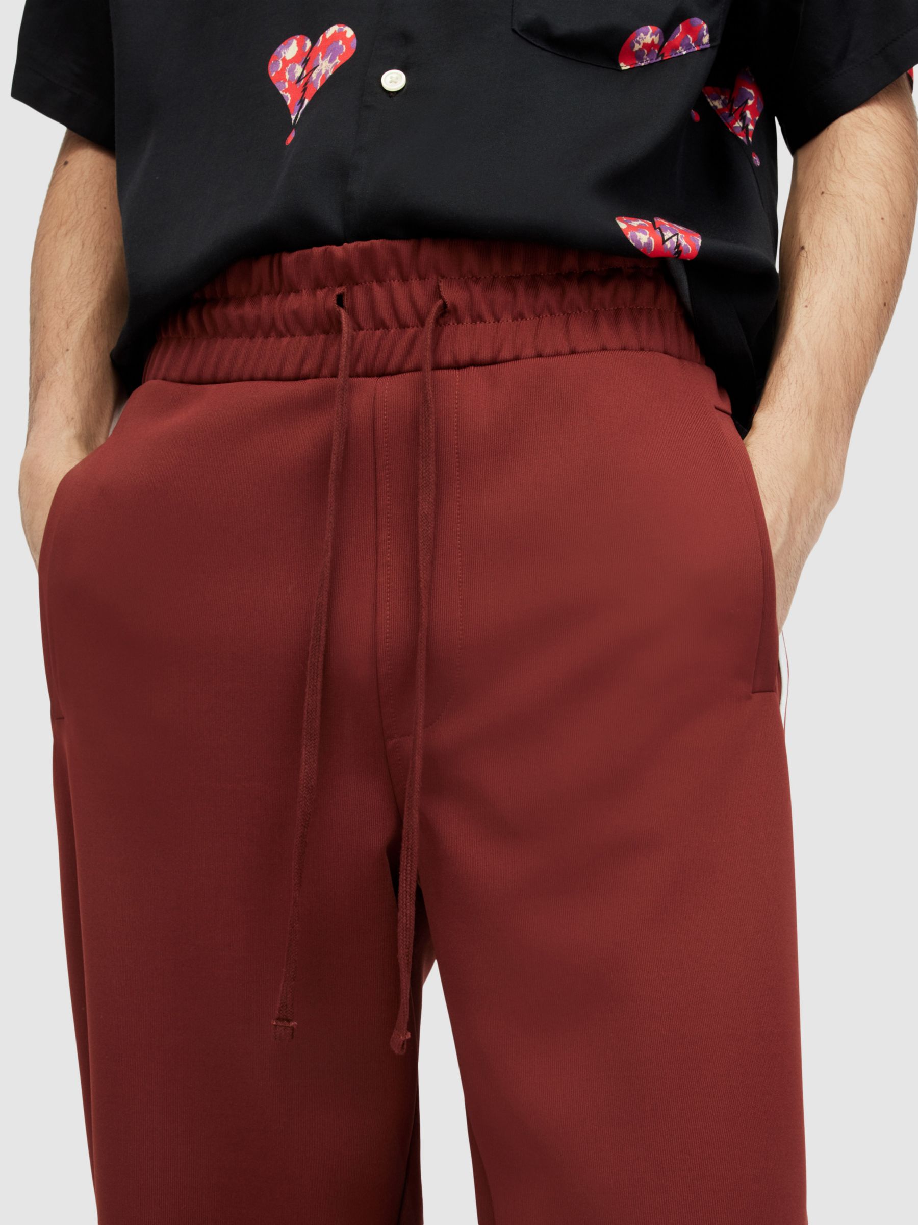 Buy AllSaints Oren Joggers, Imperial Red Online at johnlewis.com