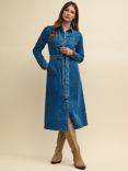 Nobody's Child Finchley Denim Shirt Midi Dress, Blue