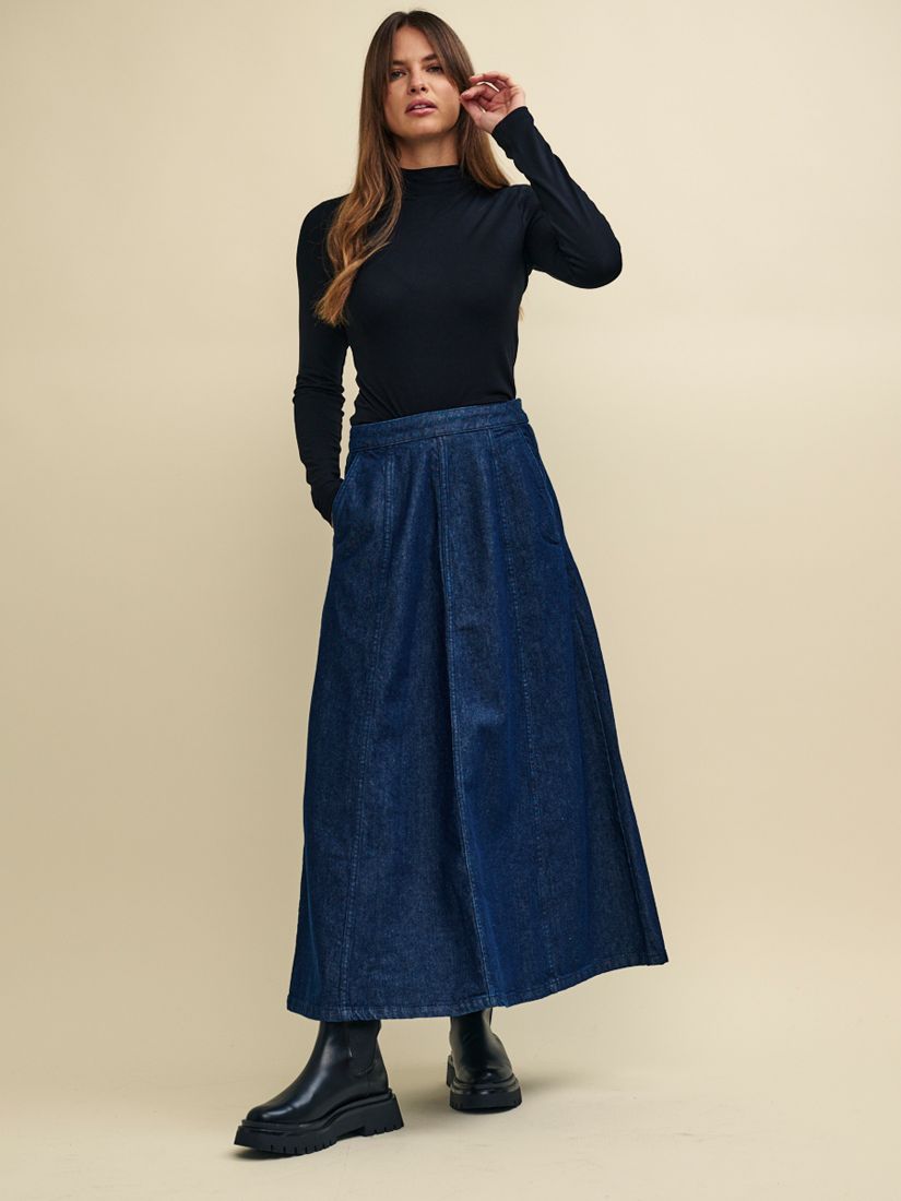 Nobody's Child Hampsted Denim Maxi Skirt, Blue