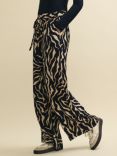 Petite Melody Valentina Zebra Trousers, Black/Multi