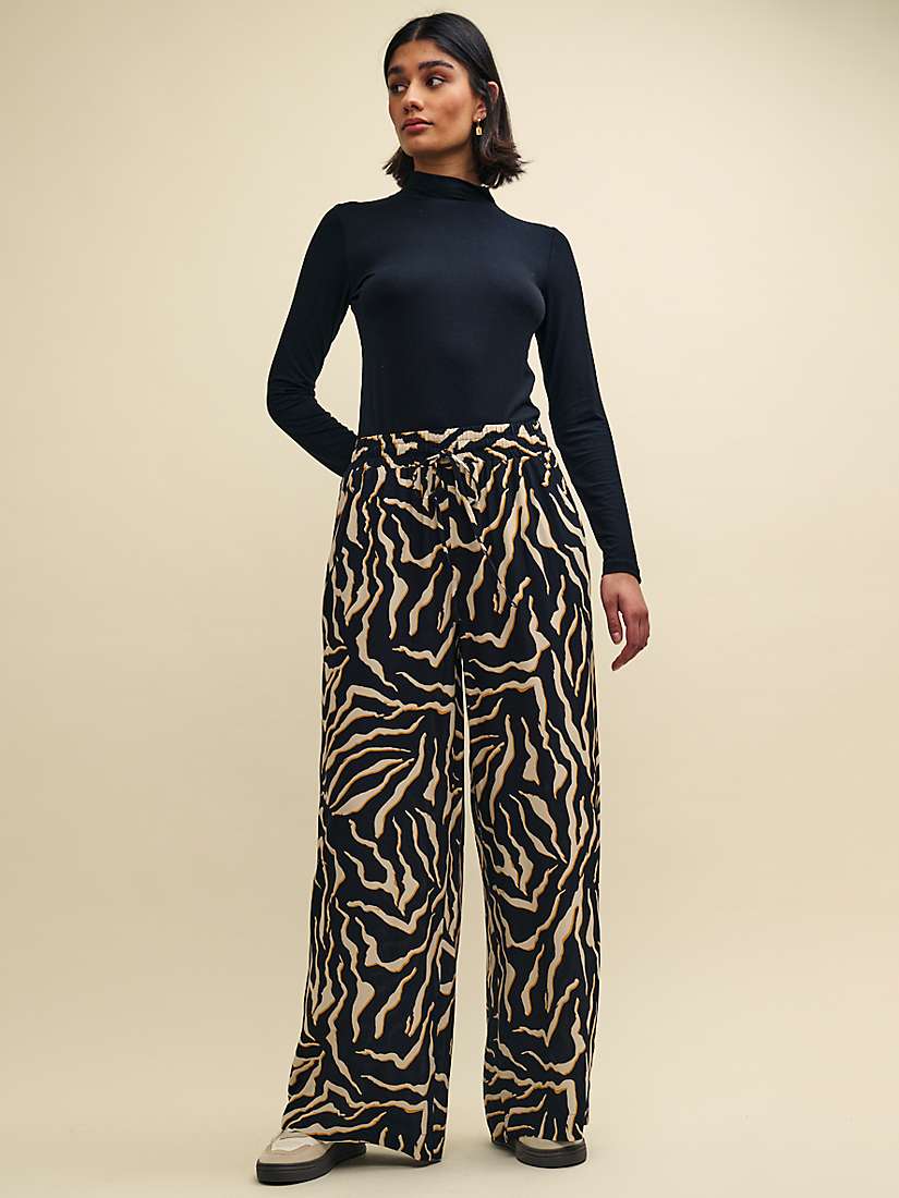 Buy Petite Melody Valentina Zebra Trousers, Black/Multi Online at johnlewis.com