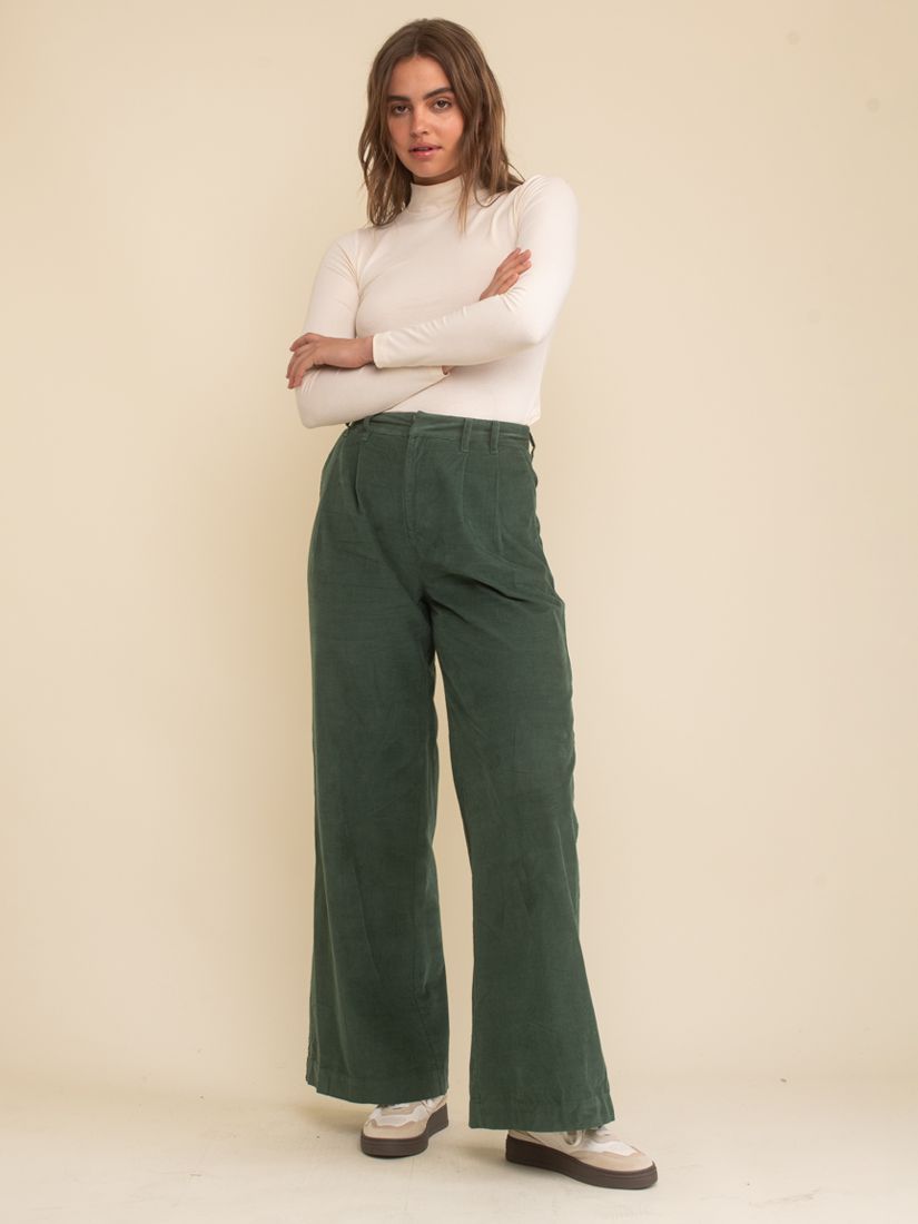 Nobody's Child Ava Wide Leg Trousers, Green at John Lewis & Partners
