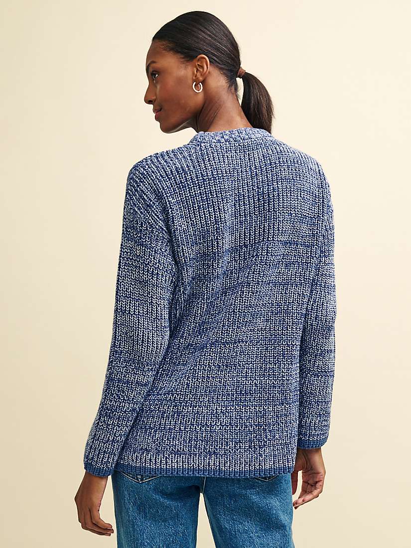 Buy Nobody's Child Cotton Twisted Yarn Crew Neck Jumper, Blue Online at johnlewis.com
