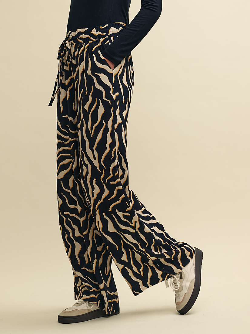 Buy Nobody's Child Melody Valentina Zebra Wide Leg Trousers, Black/Multi Online at johnlewis.com