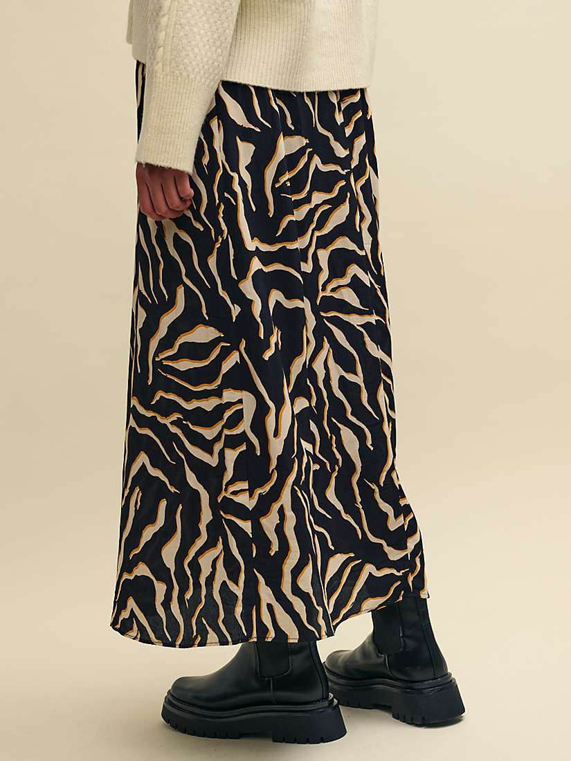 Buy Nobody's Child Monie Valentina Zebra Midaxi Skirt, Black/Multi Online at johnlewis.com