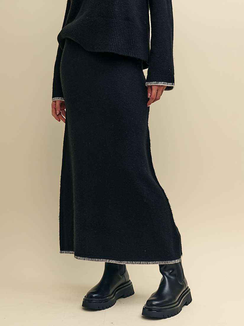 Buy Nobody's Child Whip Stitch Wool Blend Skirt, Black Online at johnlewis.com