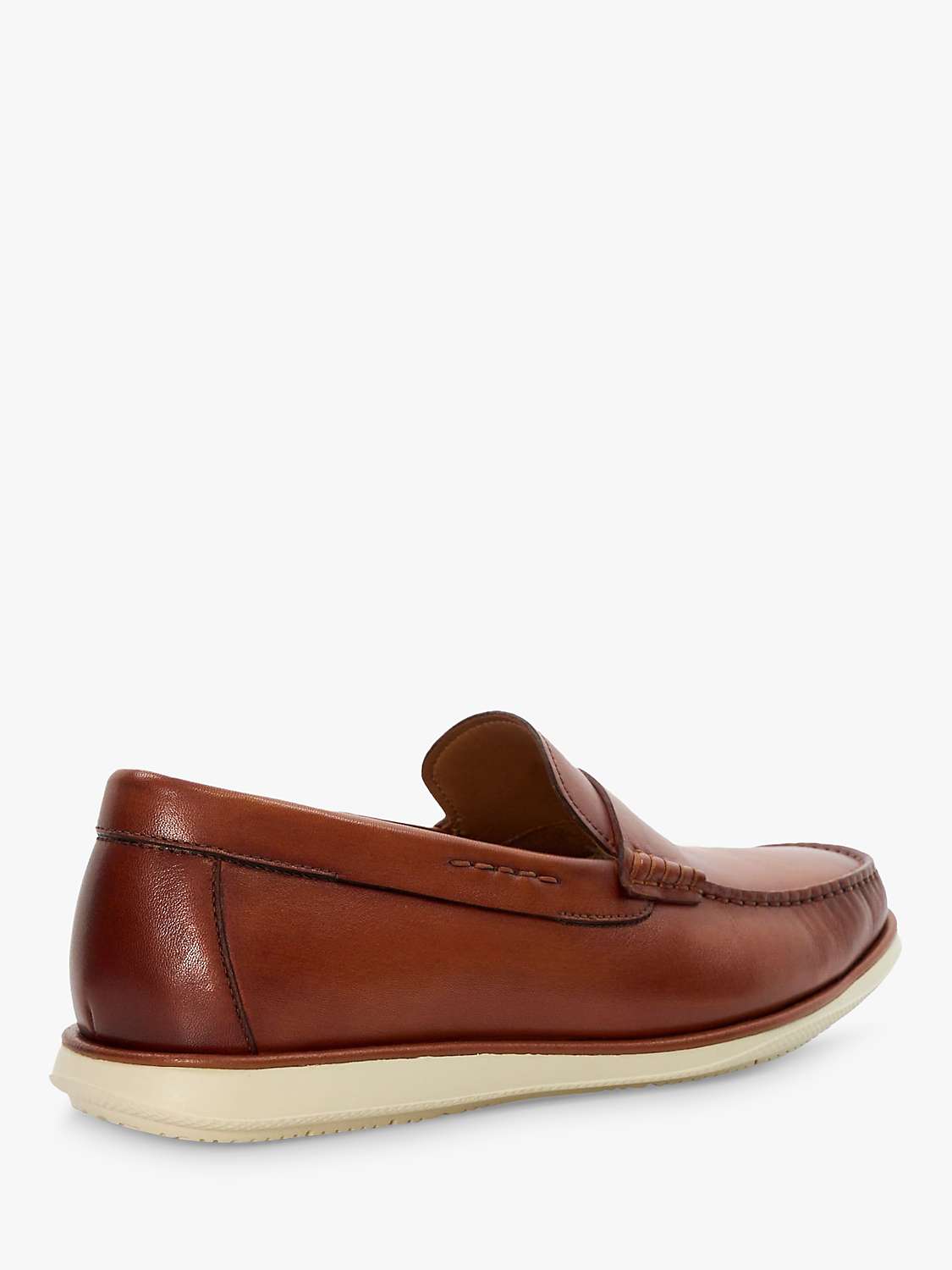 Buy Dune Berkly Leather Loafers, Brown Online at johnlewis.com