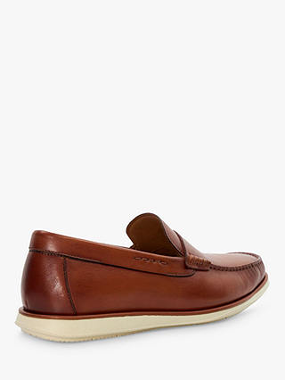Dune Berkly Leather Loafers, Brown