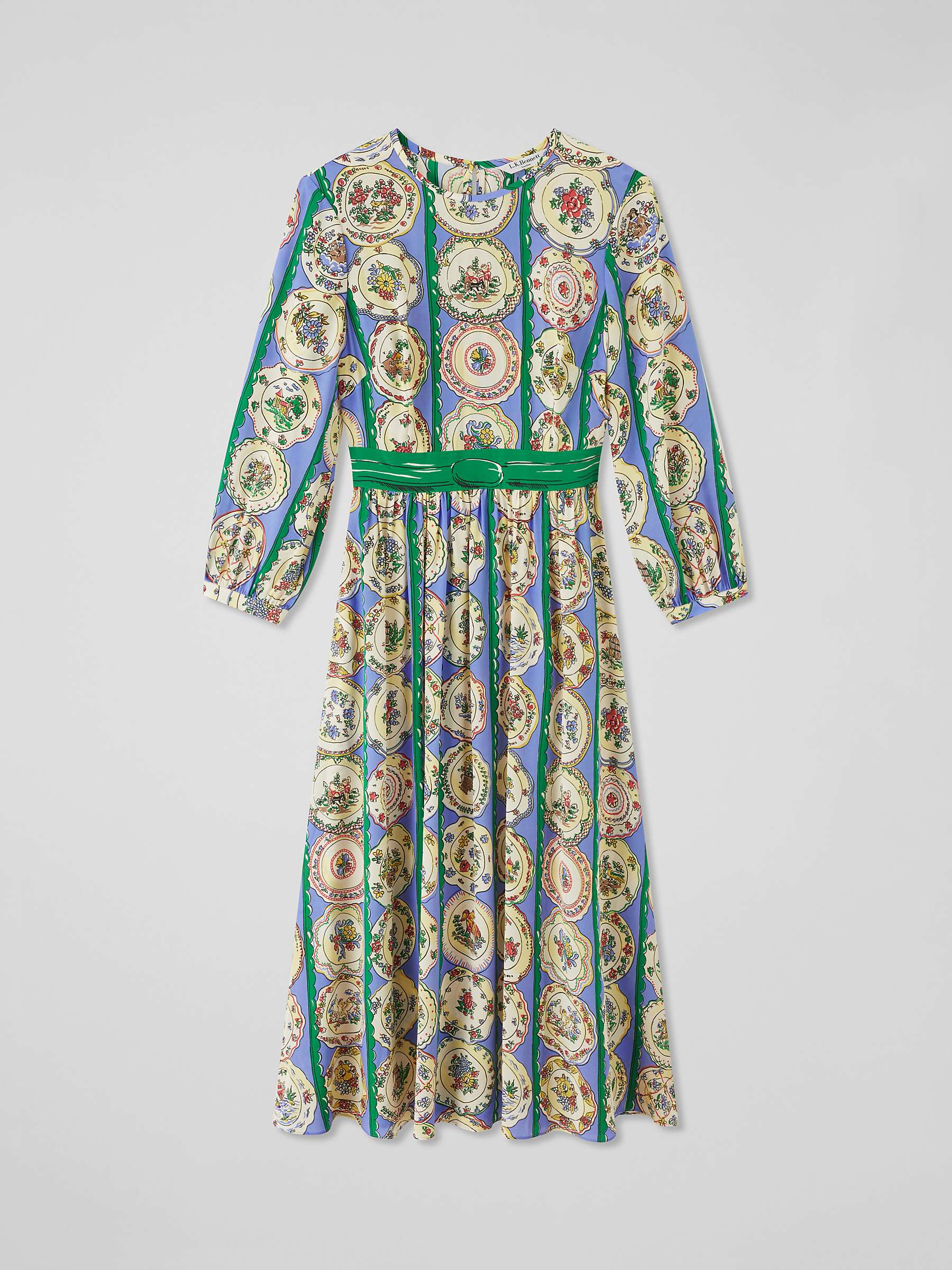Buy L.K.Bennett Erica Silk Midi Dress, Multi Online at johnlewis.com