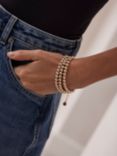 Mint Velvet Triple Strand Beaded Bracelet
