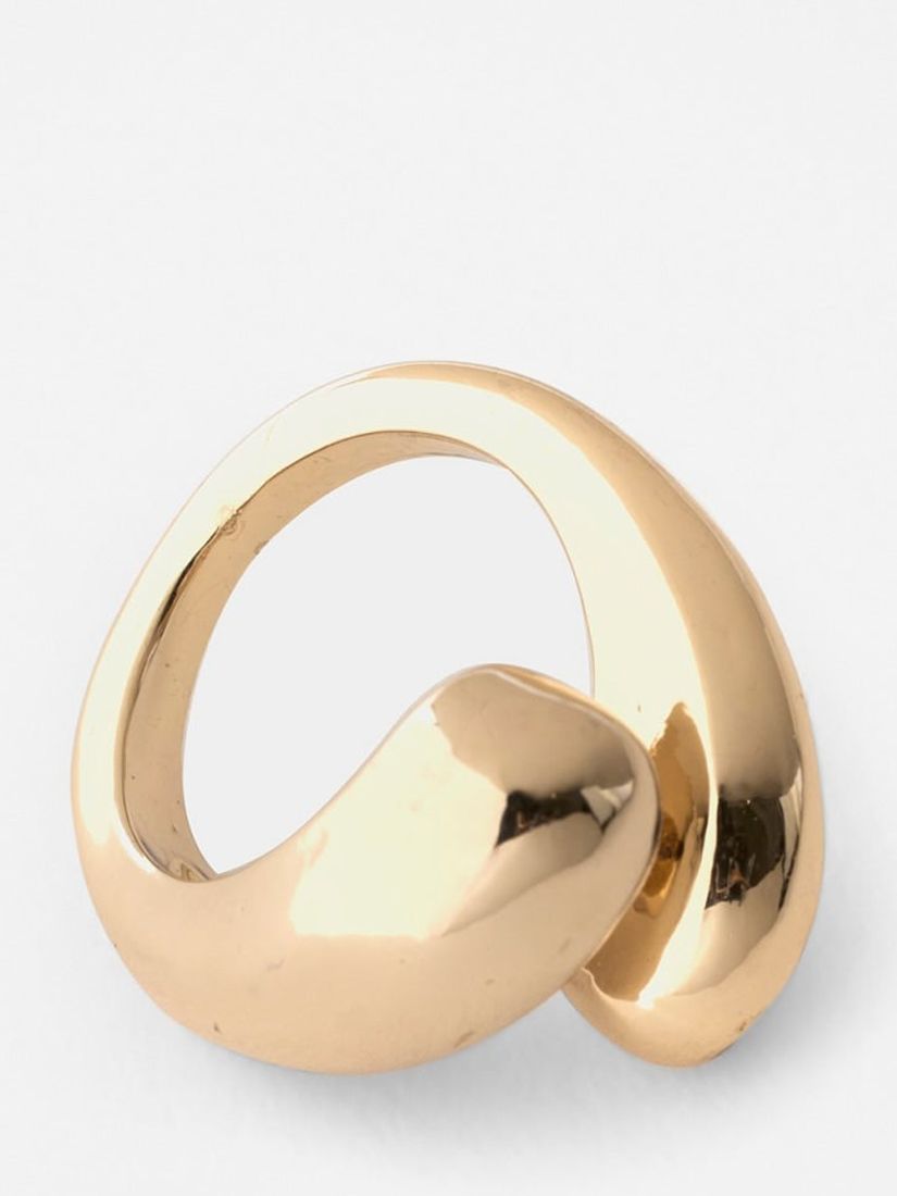 Mint Velvet Curved Ring, Gold, Medium/Large