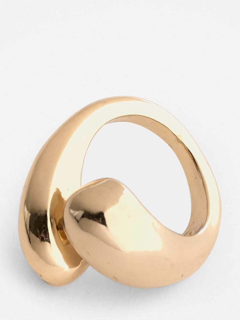 Mint Velvet Curved Ring, Gold, Medium/Large