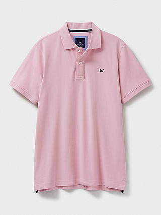 Crew Clothing Classic Pique Polo Shirt, Pastel Pink