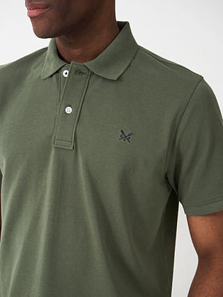 Crew Clothing Classic Pique Polo Shirt, Olive Green