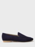 Crew Clothing Suede Casual Loafers, Navy Blue