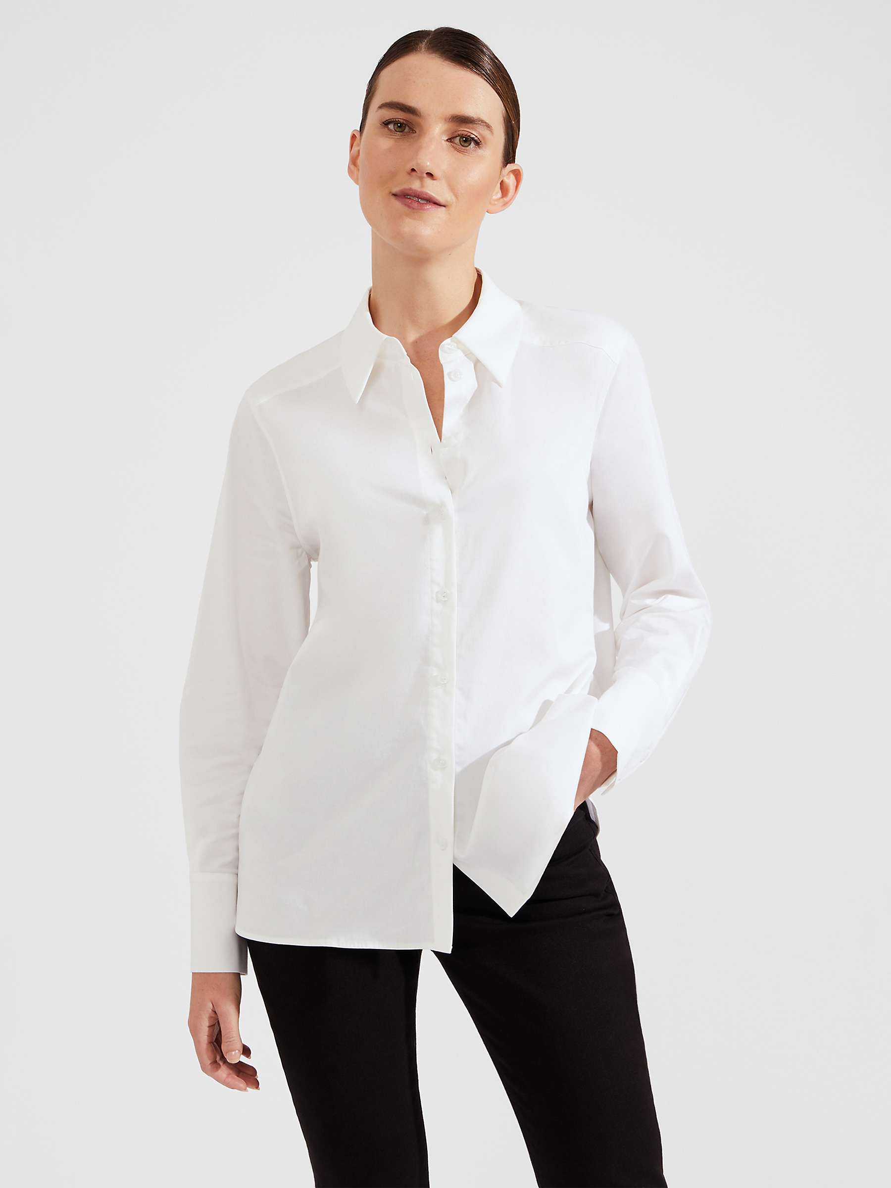 Buy Hobbs Safi Shirt, White Online at johnlewis.com