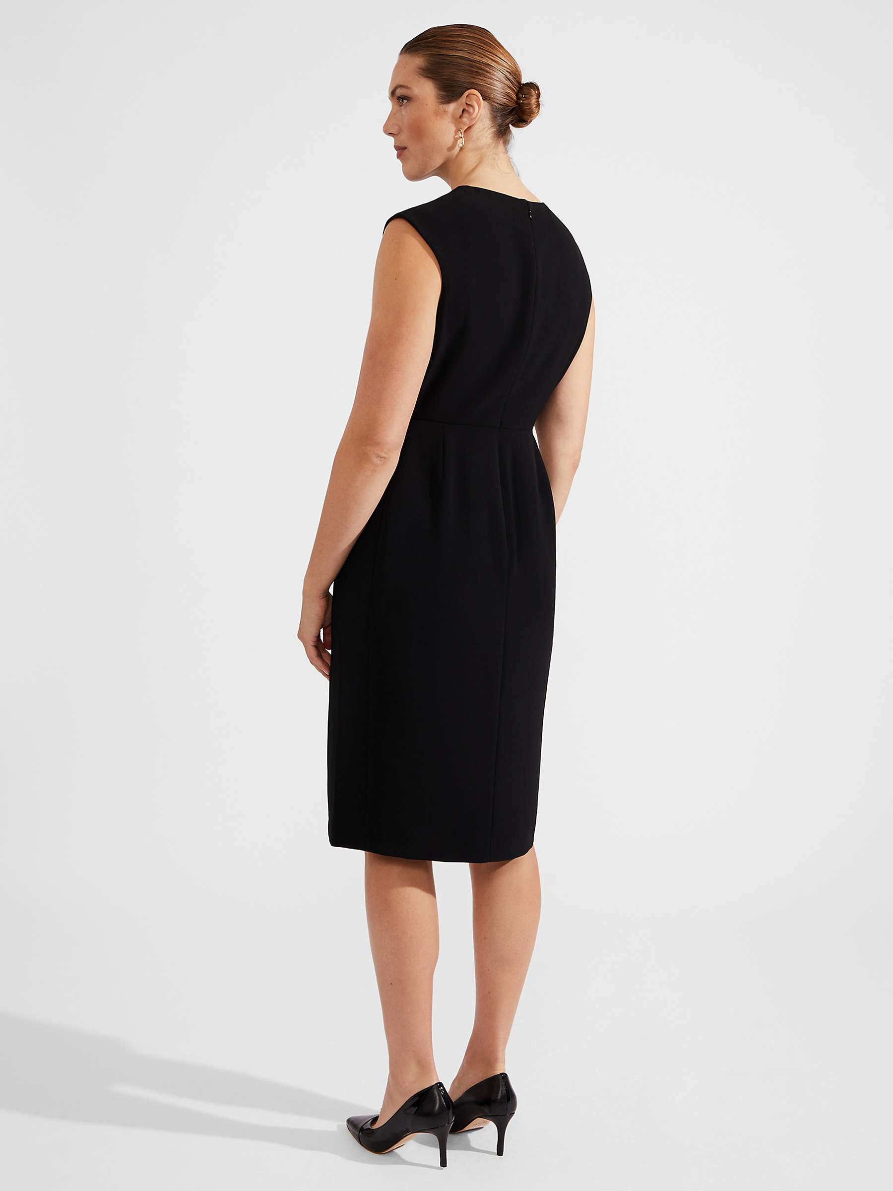 Buy Hobbs Vanessa Midi Dress, Black Online at johnlewis.com