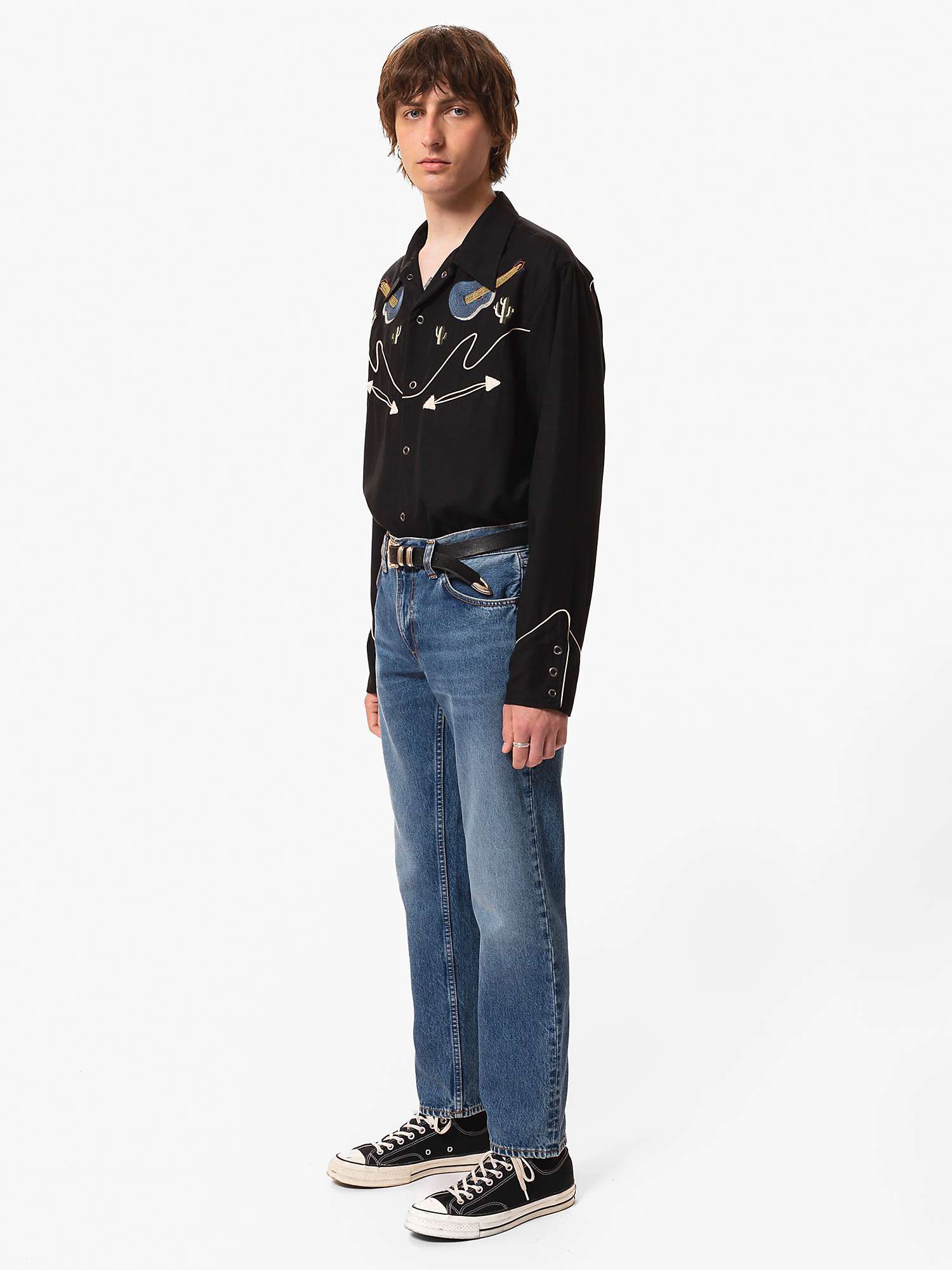 Buy Nudie Jeans Gritty Jackson Regular Fit Jeans, Blue Online at johnlewis.com