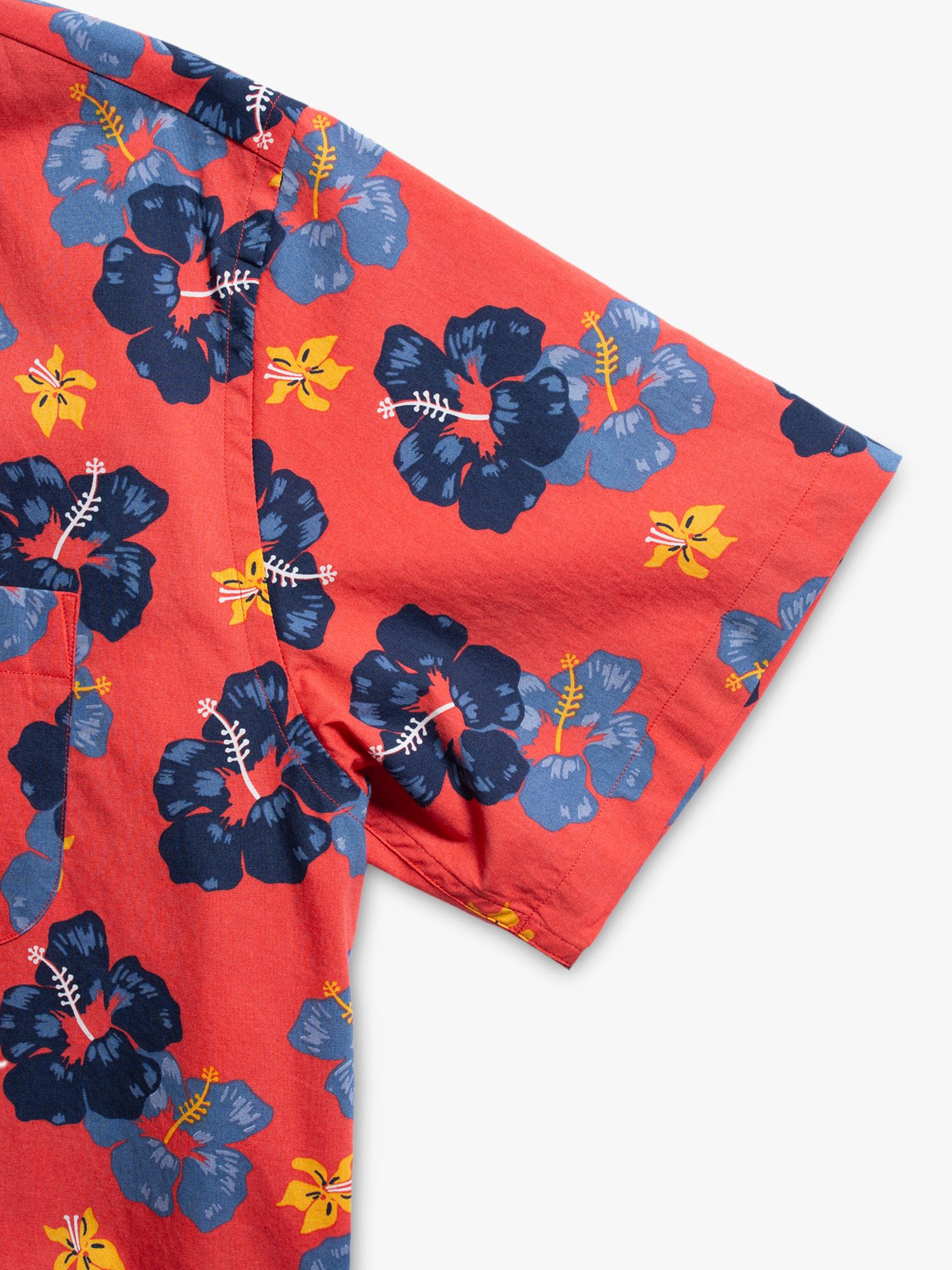 Nudie Jeans Arthur Flower Shirt, Red/Multi, L