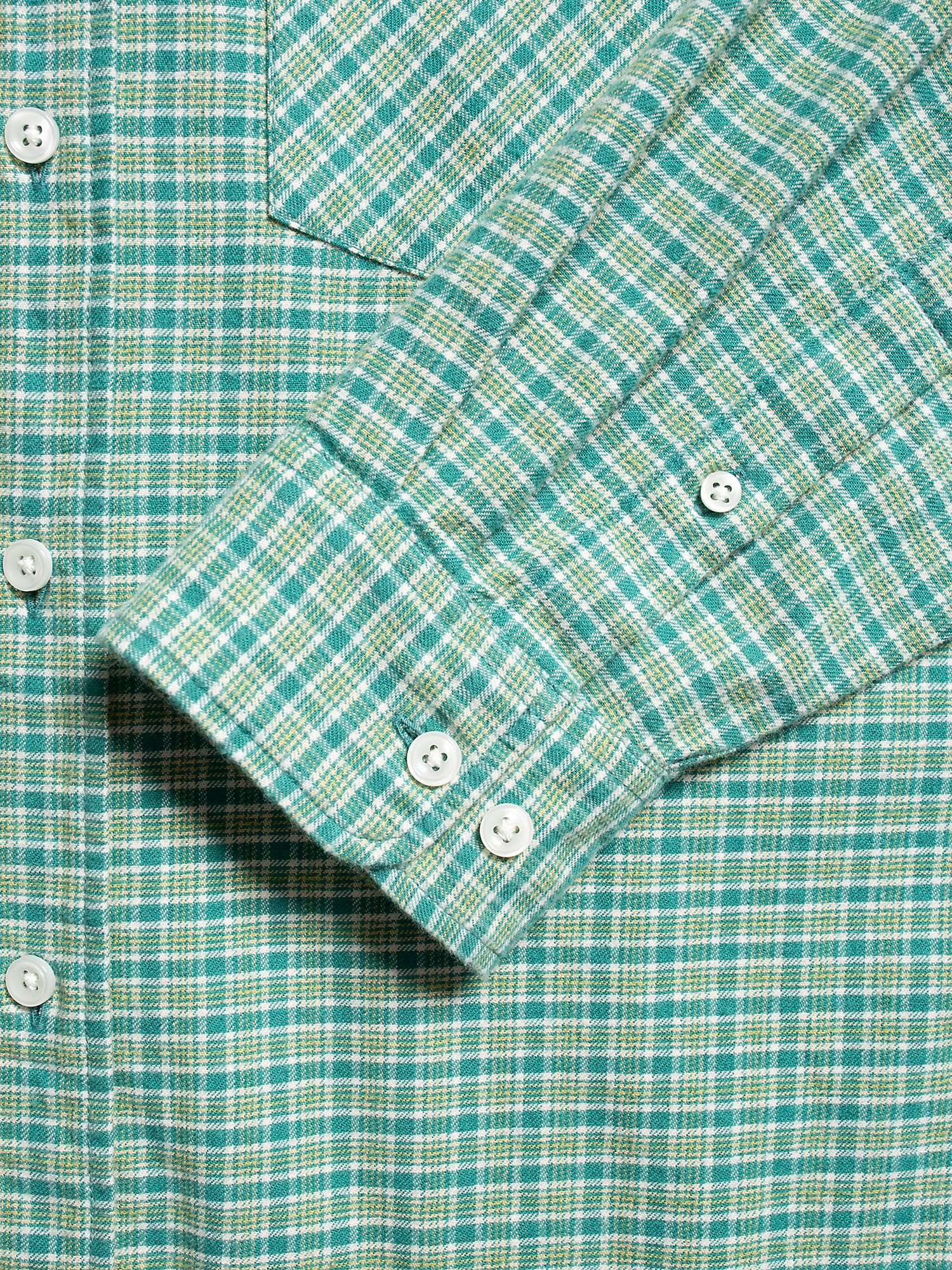 Buy Nudie Jeans Flip Check Shirt, Green Online at johnlewis.com
