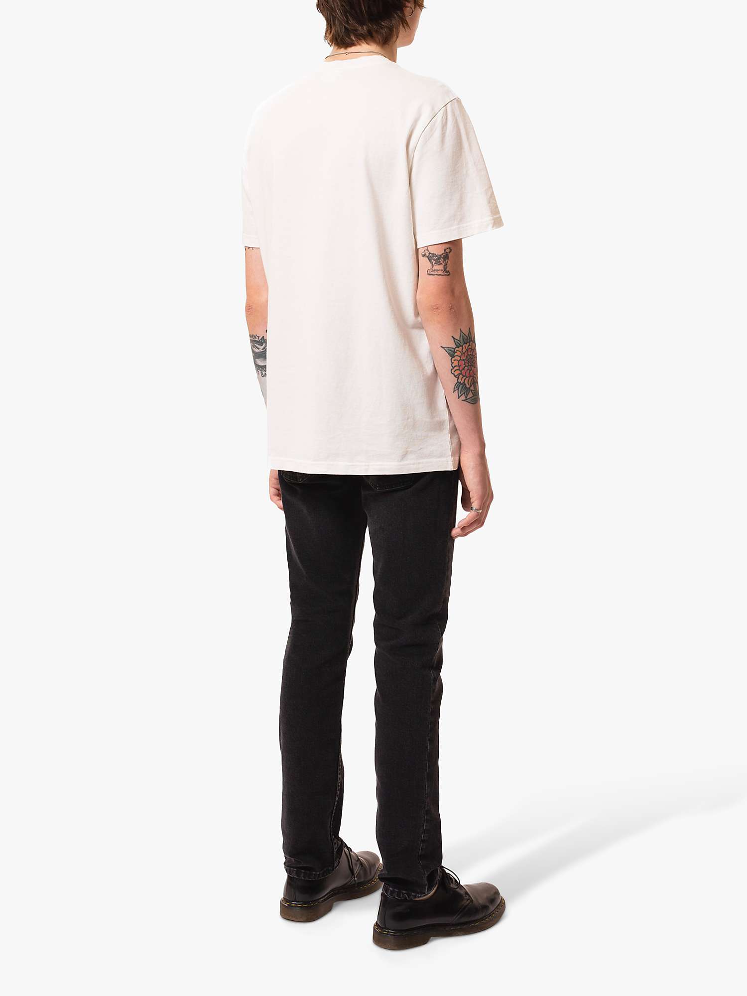 Buy Nudie Jeans Roy Sitarr T-Shirt, White/Multi Online at johnlewis.com