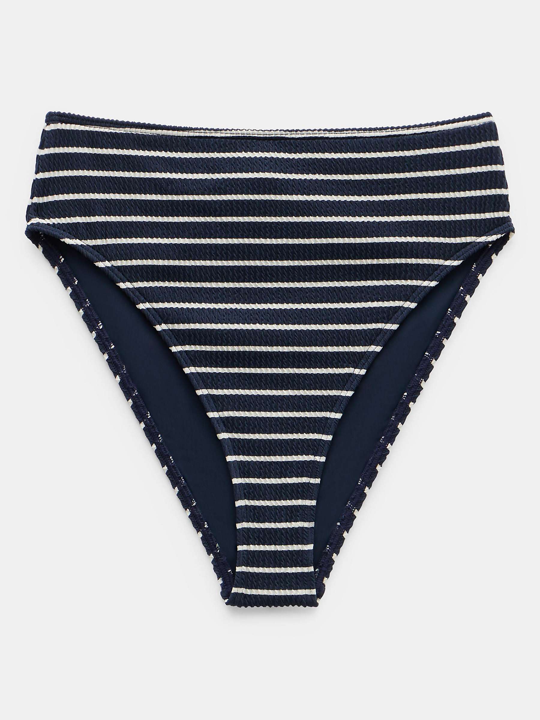 Buy HUSH Harper High Waist Stripe Bikini Bottoms, Navy/White Online at johnlewis.com