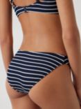 HUSH Cally Classic Stripe Bikini Bottoms, Navy/White