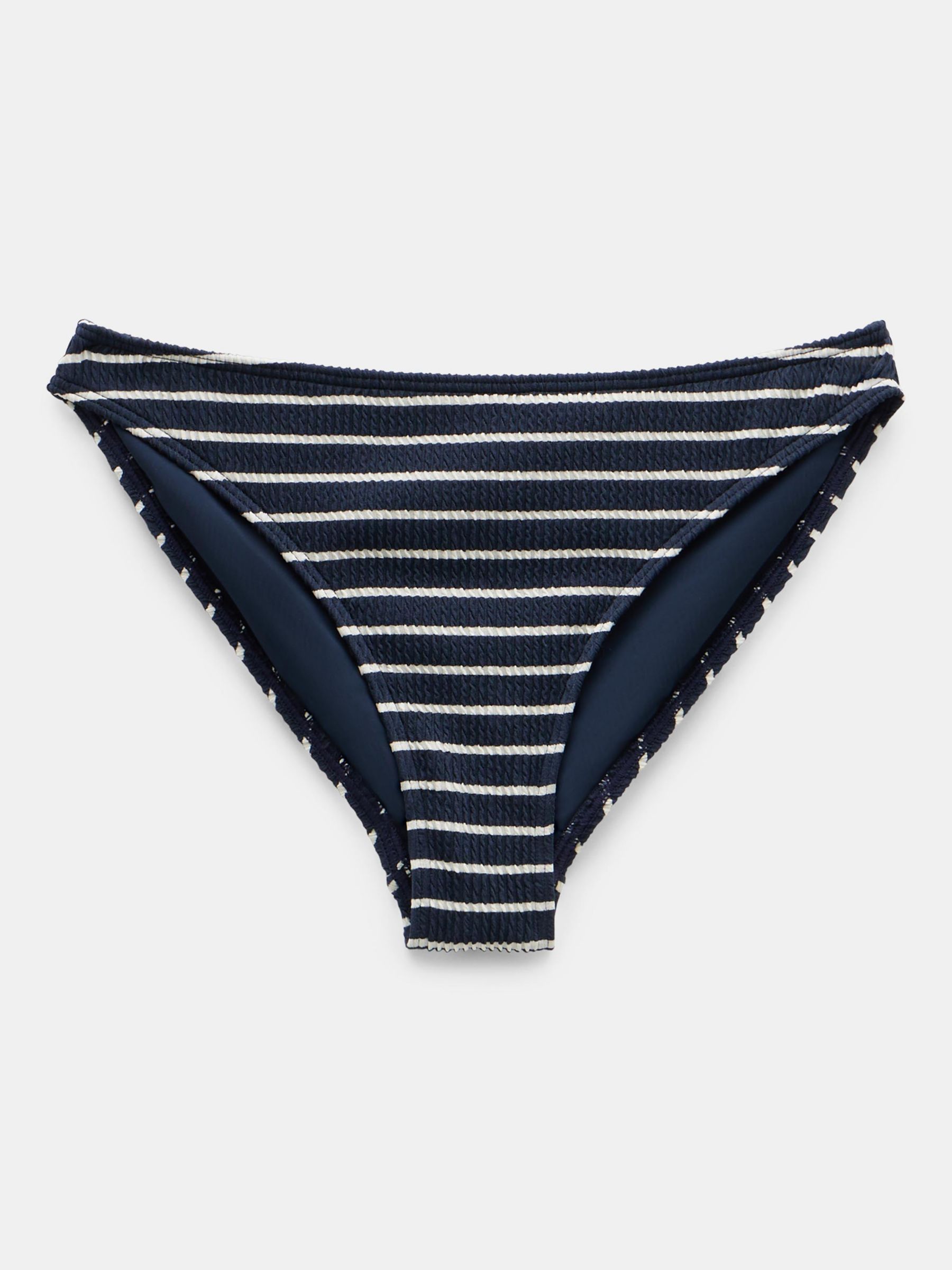 HUSH Cally Classic Stripe Bikini Bottoms, Navy/White, 6