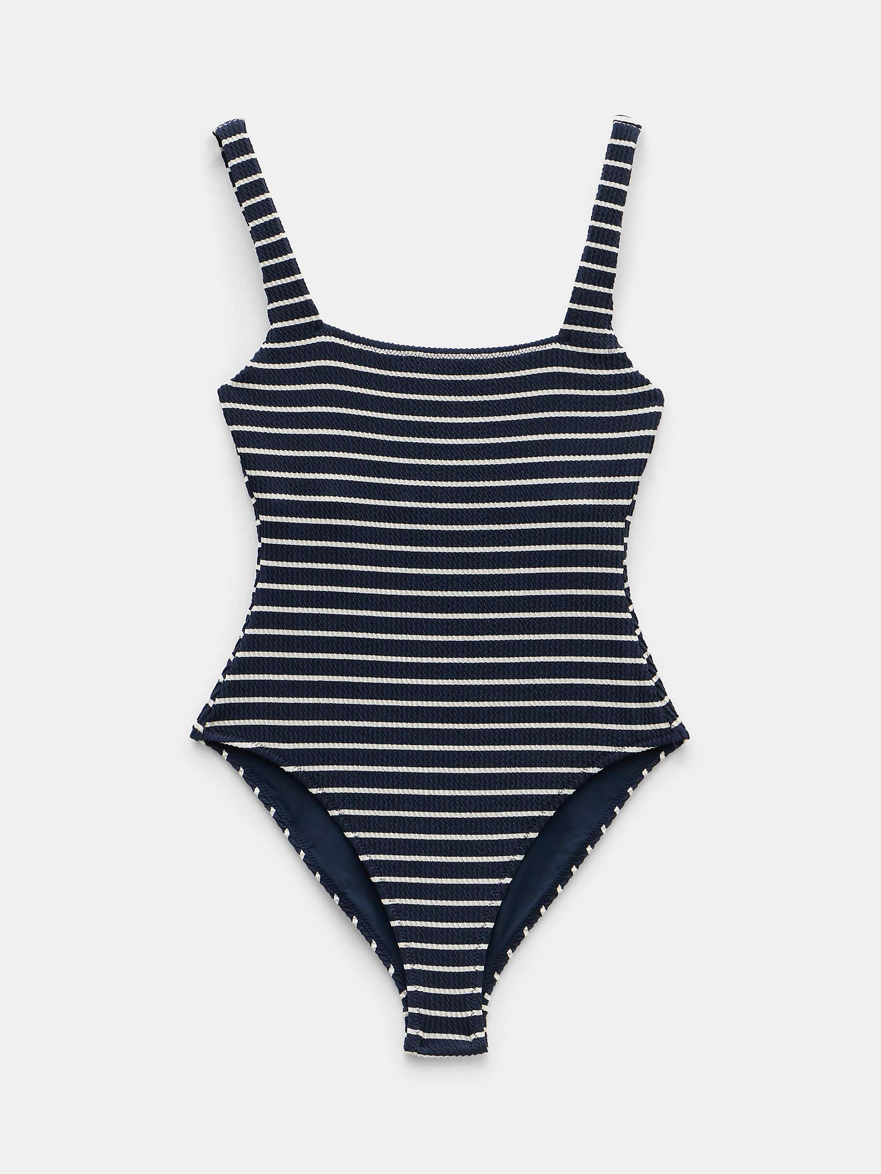 Buy HUSH Lola Stripe Ribbed Swimsuit, Navy/White Online at johnlewis.com
