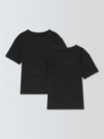 John Lewis Kids' T-Shirt, Pack of 2, Black