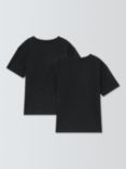 John Lewis Kids' T-Shirt, Pack of 2, Black