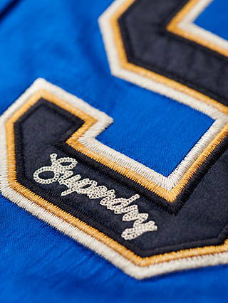 Superdry Luxe Varsity Jacket, Mazarine Blue