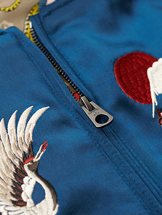 Superdry Sukajan Embroidered Bomber Jacket, Blue Bottle