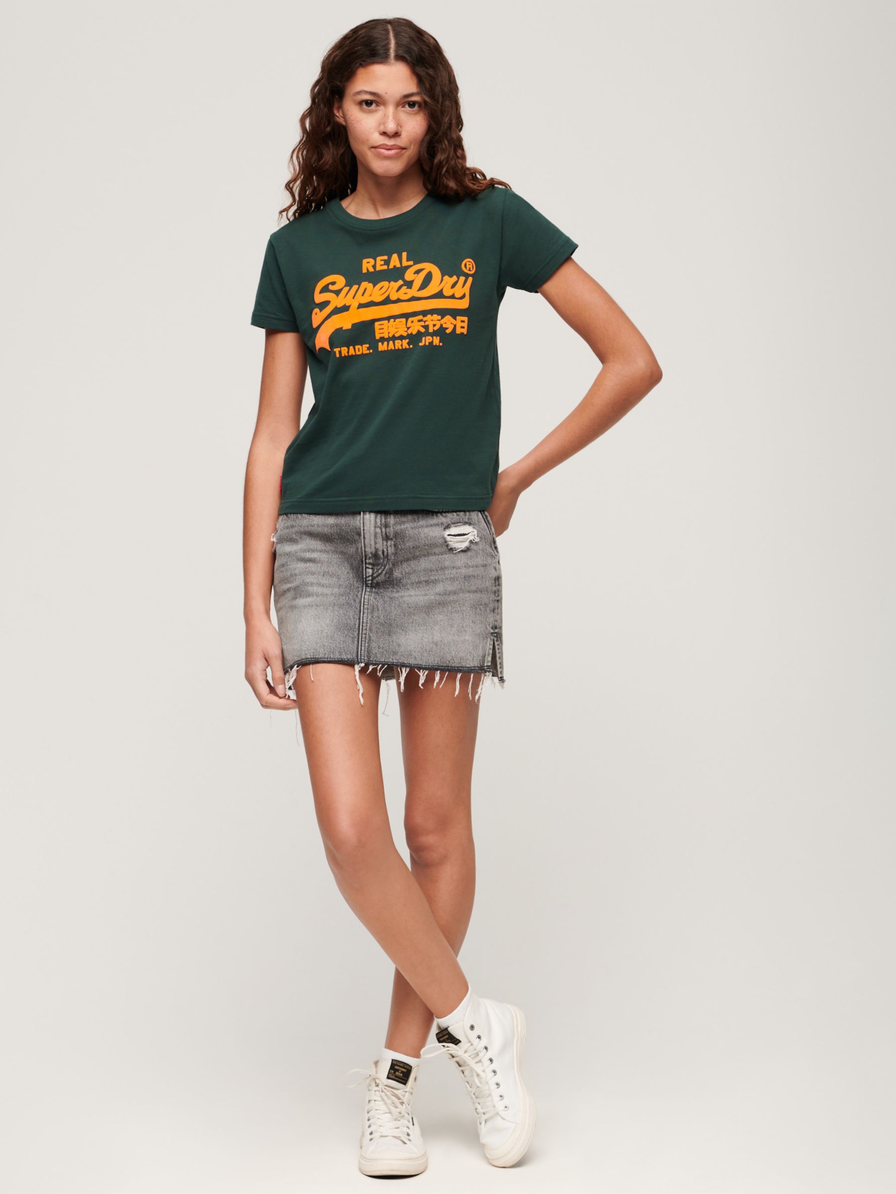 Buy Superdry Neon Graphic Fitted T-Shirt Online at johnlewis.com