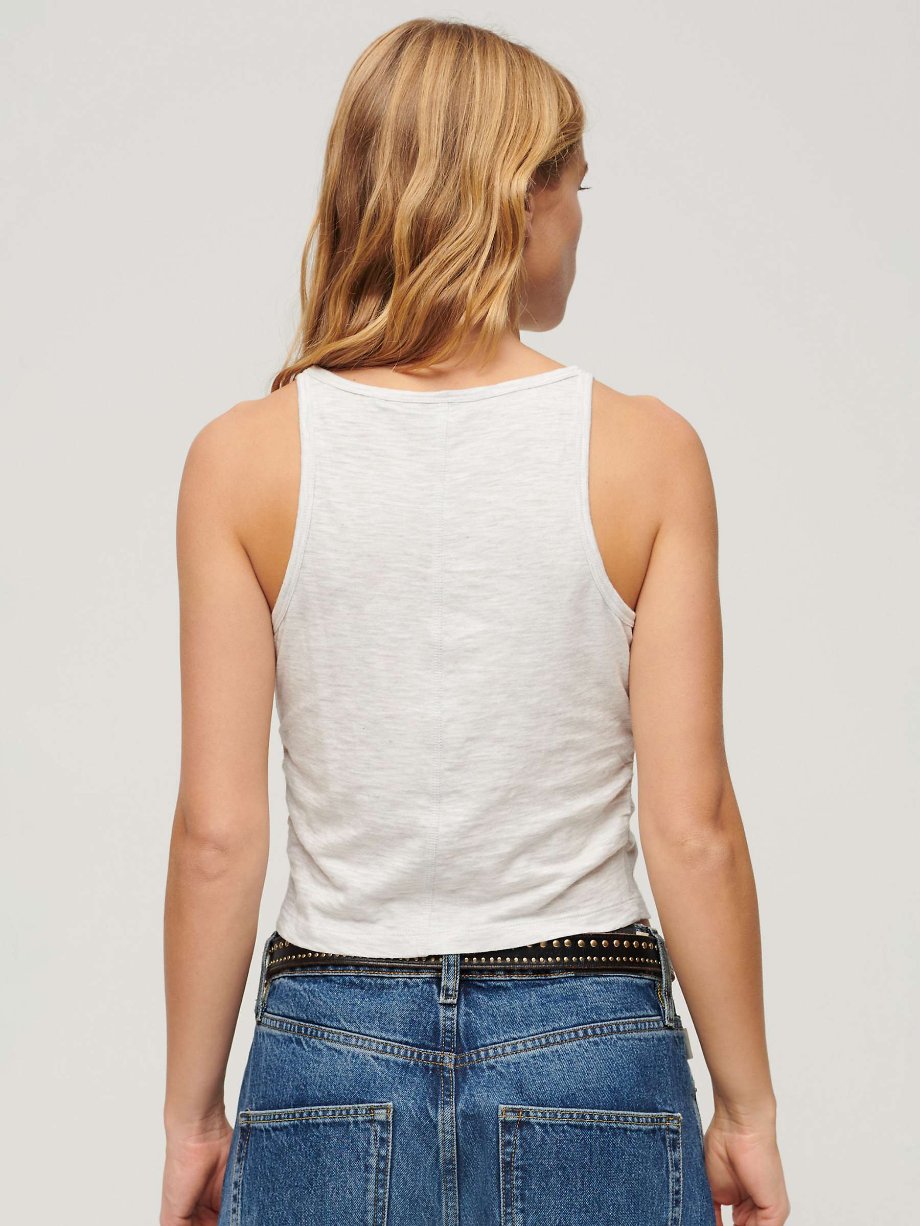 Buy Superdry Ruched Cropped Tank Top Online at johnlewis.com