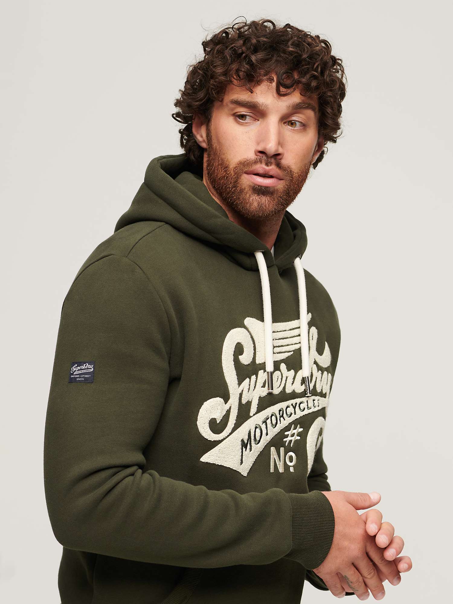 Buy Superdry Worker Scripted Embroidered Graphic Hoodie Online at johnlewis.com