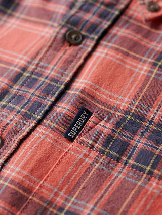 Superdry Organic Cotton Vintage Check Shirt, Red Check