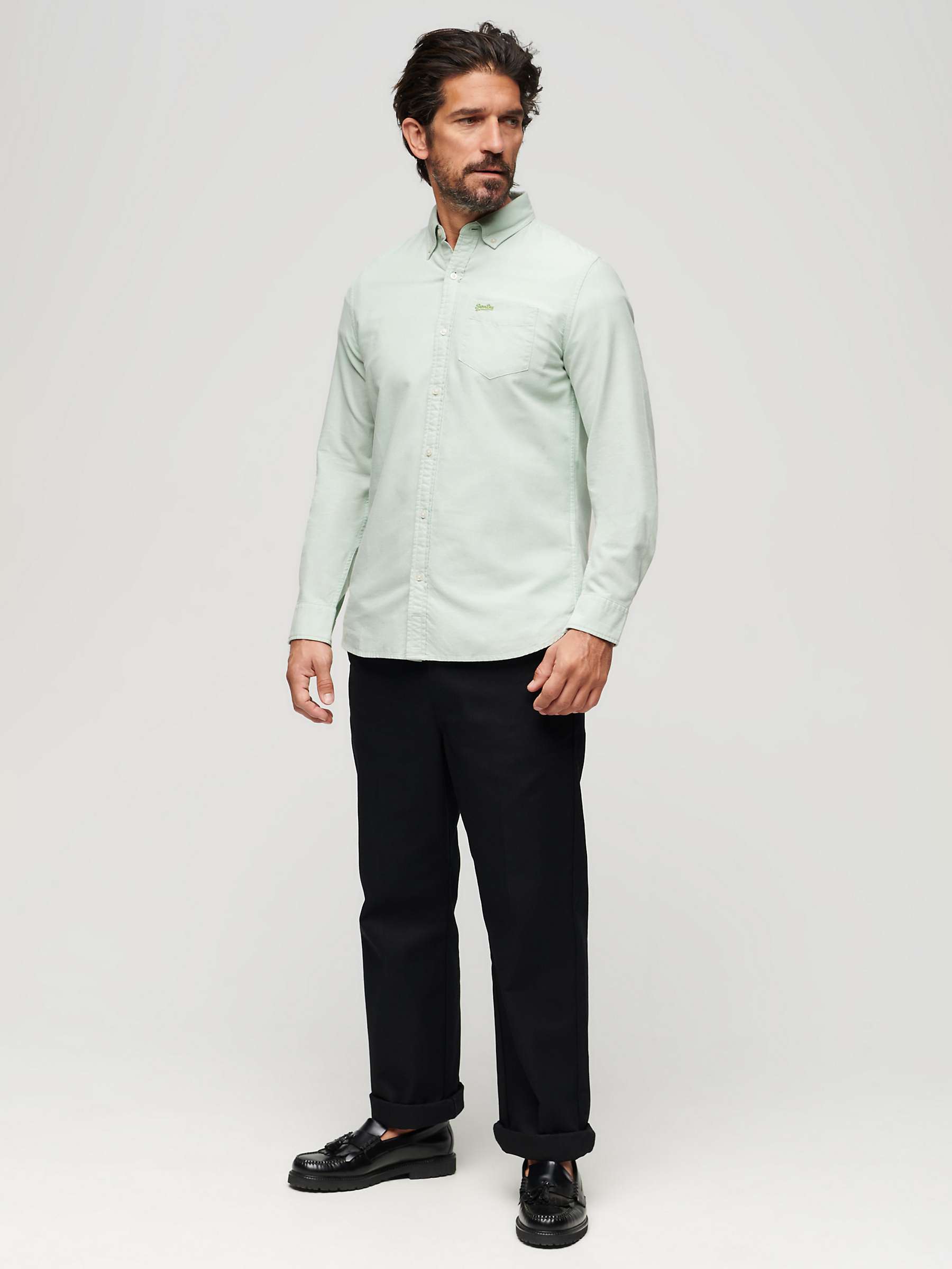 Buy Superdry Organic Cotton Long Sleeve Oxford Shirt Online at johnlewis.com
