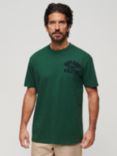 Superdry Embroidered Superstate Athletic Logo T-Shirt, Pine Green