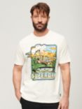 Superdry Neon Travel Graphic Loose T-Shirt, Off White/Multi