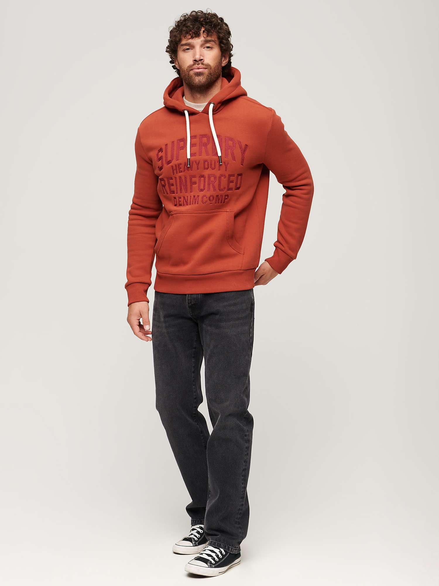 Buy Superdry Worker Scripted Embroidered Graphic Hoodie Online at johnlewis.com