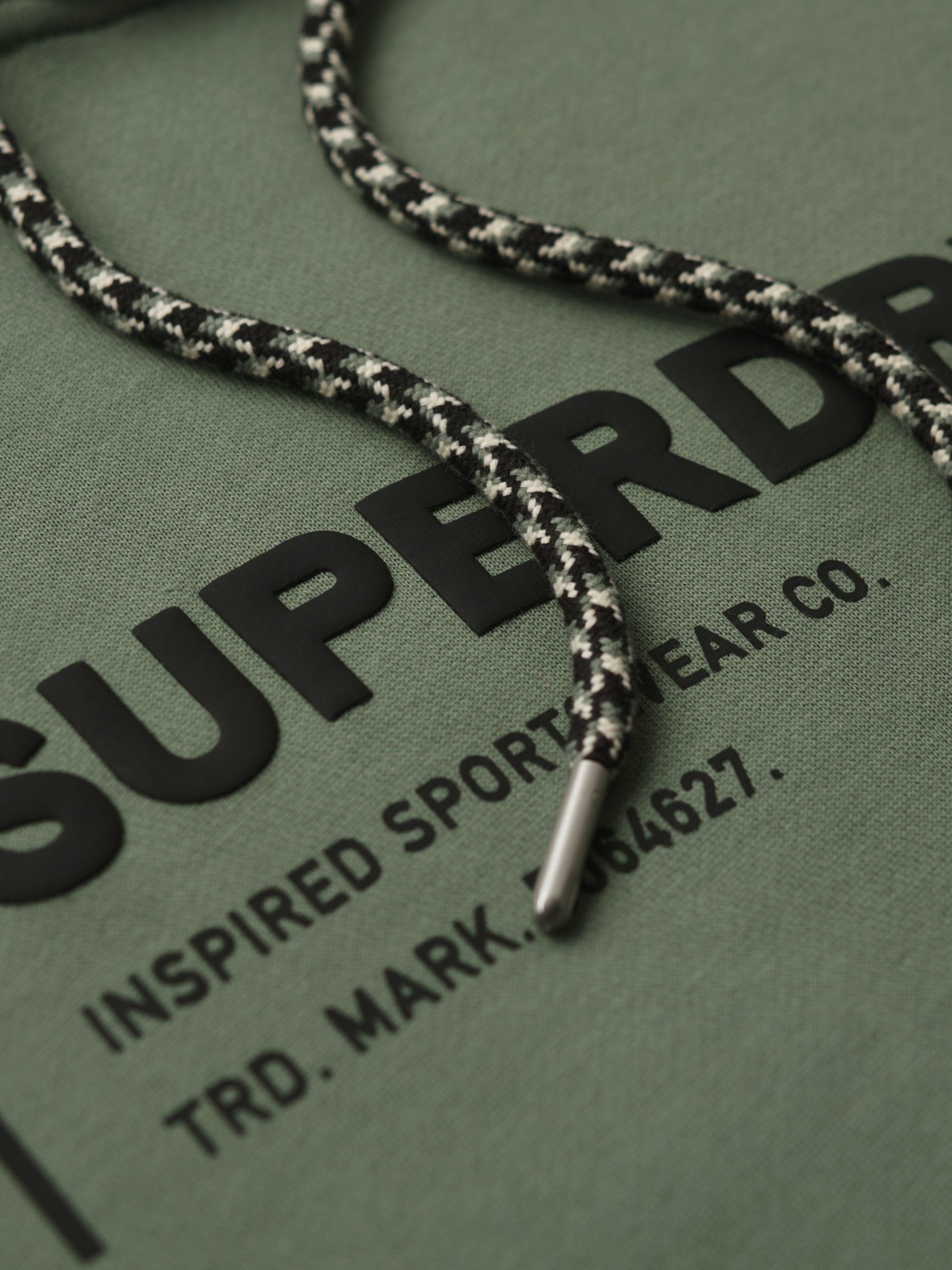 Superdry Overhead Utility Sport Logo Loose Hoodie, Khaki, XXXL