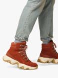 SOREL Kinetic Impact Waterproof Suede Trainer Boots, Sanguine/Jet